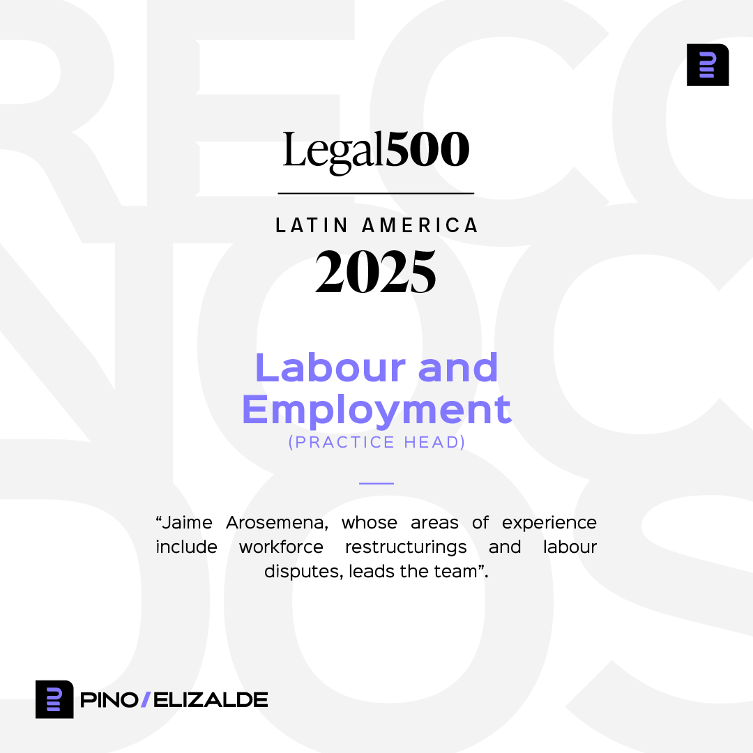 PinoElizalde's tweet photo. Felicitamos a nuestro Socio @jaimearosemenac por haber sido reconocido en el Ranking @thelegal500  para el año 2025 en las categorías de “Intellectual Property”, “Labour and Employment” , “Real Estate” y “Competition and Antitrust”. https://t.co/2sRhl4sESI