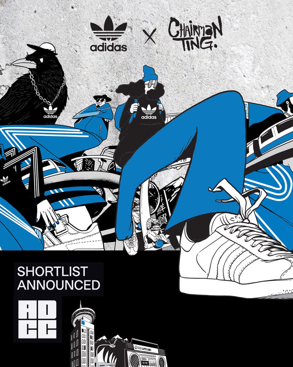Thrilled to know our illustration work for <a href="/adidasoriginals/">adidas Originals</a> made the 2024 <a href="/TheADCC/">The ADCC</a> shortlist! Finalists are announced on Nov 6th in Toronto.
blog.chairmanting.com/blog/2024/10/2…

#illustration #adcc #Awards #adidas #art #adidasoriginals #advertisingdesignclubofcanada