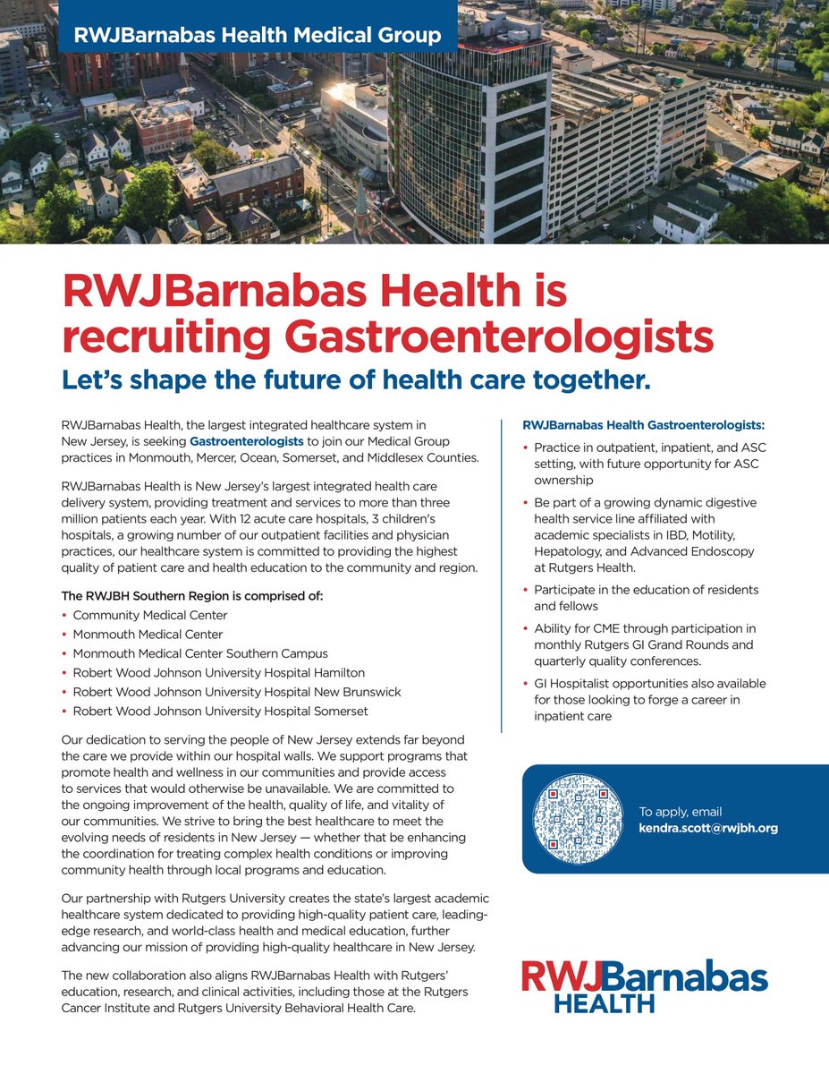Arvind Trindade (@arvind_trindade) on Twitter photo If any #Gastroenterology fellows on #GITwitter looking for a GI position, consider a community job aligned with the largest academic medical health system in NJ. Competitive salary, ASC buy in opportunity, and interaction with Rutgers GI. send your CV arvind.trindade@rutgers.edu If any #Gastroenterology fellows on #GITwitter looking for a GI position, consider a community job aligned with the largest academic medical health system in NJ. Competitive salary, ASC buy in opportunity, and interaction with Rutgers GI. send your CV arvind.trindade@rutgers.edu