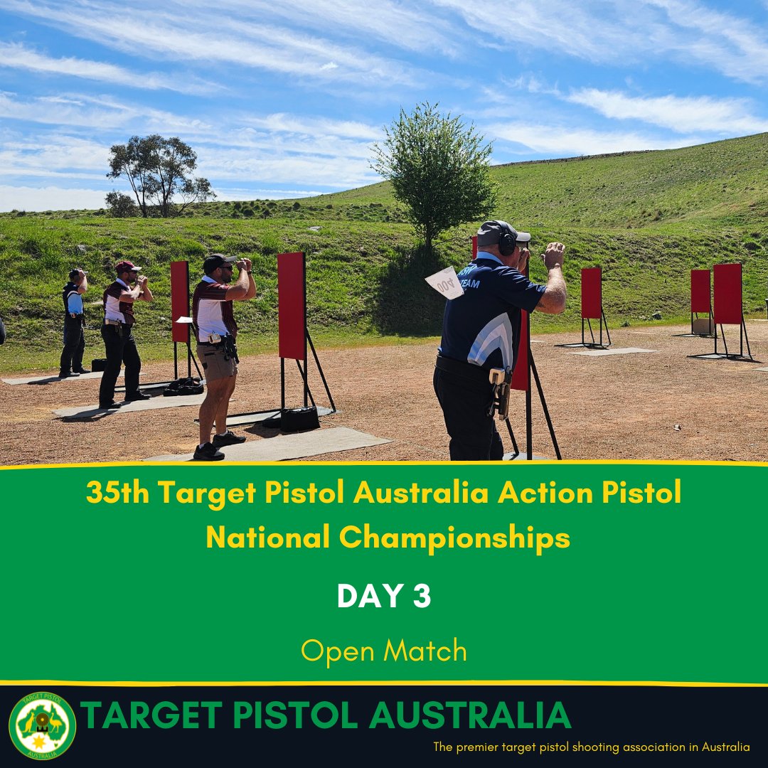 TargetPistolAus's tweet photo. It is day 3 here at the 35th TPA Action Pistol National Championships. The Open match begins today, we are looking forward to a busy day of excellent shooting. https://t.co/vgq5WiRyoQ