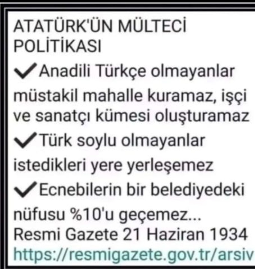 Türkiye Cumhuriyeti'ni kuran  ve onun bekasını düşünen dehanın mülteci politikası ile bugün sadece kendi iktidarlarının devamını düşünenlerin sığınmacı siyasetlerini karşılaştırın lütfen