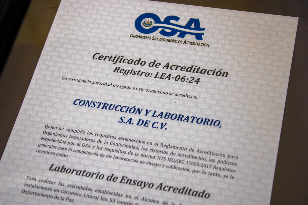 Organismo Salvadoreño de Acreditación tweet media