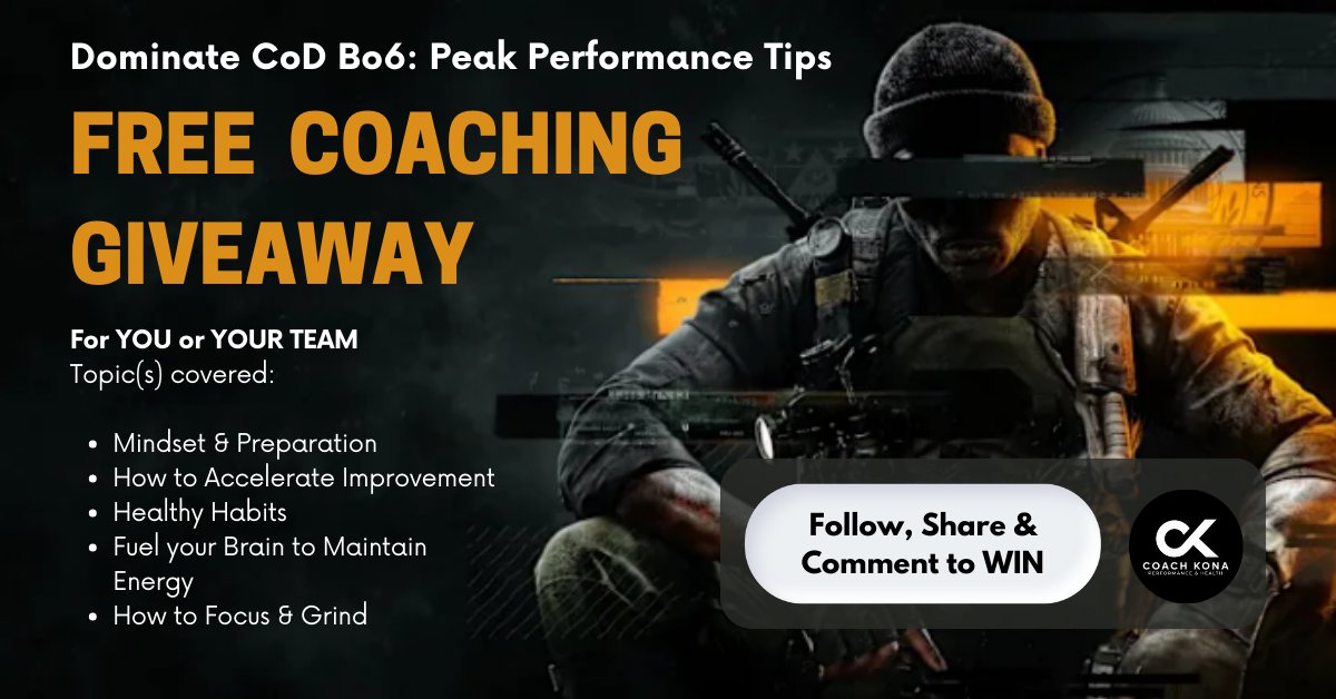 🚨FREE GIVEAWAY🚨
Performance Coaching for YOU or YOUR Squad

🔹 MUST be following <a href="/JerradG/">Jerrad ‘Coach Kona’🍁</a> 
🔹 LIKE, REPOST &amp; TAG a friend 👇
🔹 Drop a comment about what you want to improve