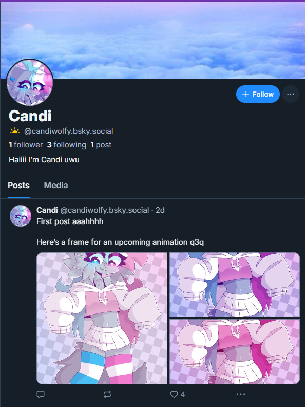 hai follow me on bsky ^_^

i dont plan on leaving this account forever but considering what's happening with this site I honestly dont think i'll be very active here anymore lmao