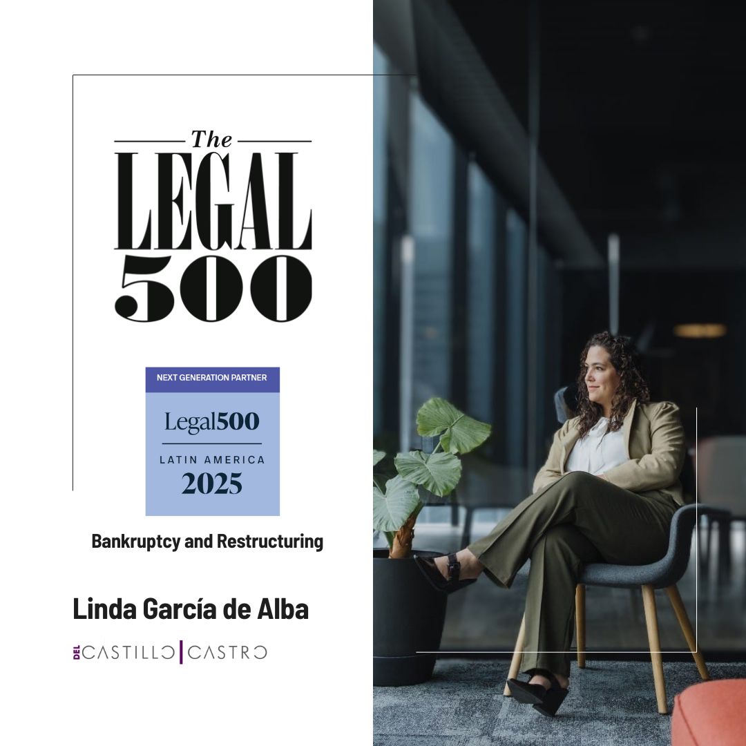 DCCA_MX's tweet photo. Linda García de Alba, The Legal 500 Next Generation Partner Latin America 2025 Bankruptcy and Restructuring. https://t.co/rPWqXsoD6B
