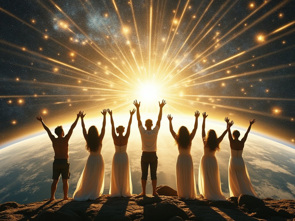 Kriyadev's tweet image. We choose to liberate this Earth and bring all Starseeds from the darkness to the light. Those forces hide within our collective subconscious. When we combine our power, we cast them out for all eternity, and reclaim our Divine Destiny.  Without our Source, they evaporate, and we