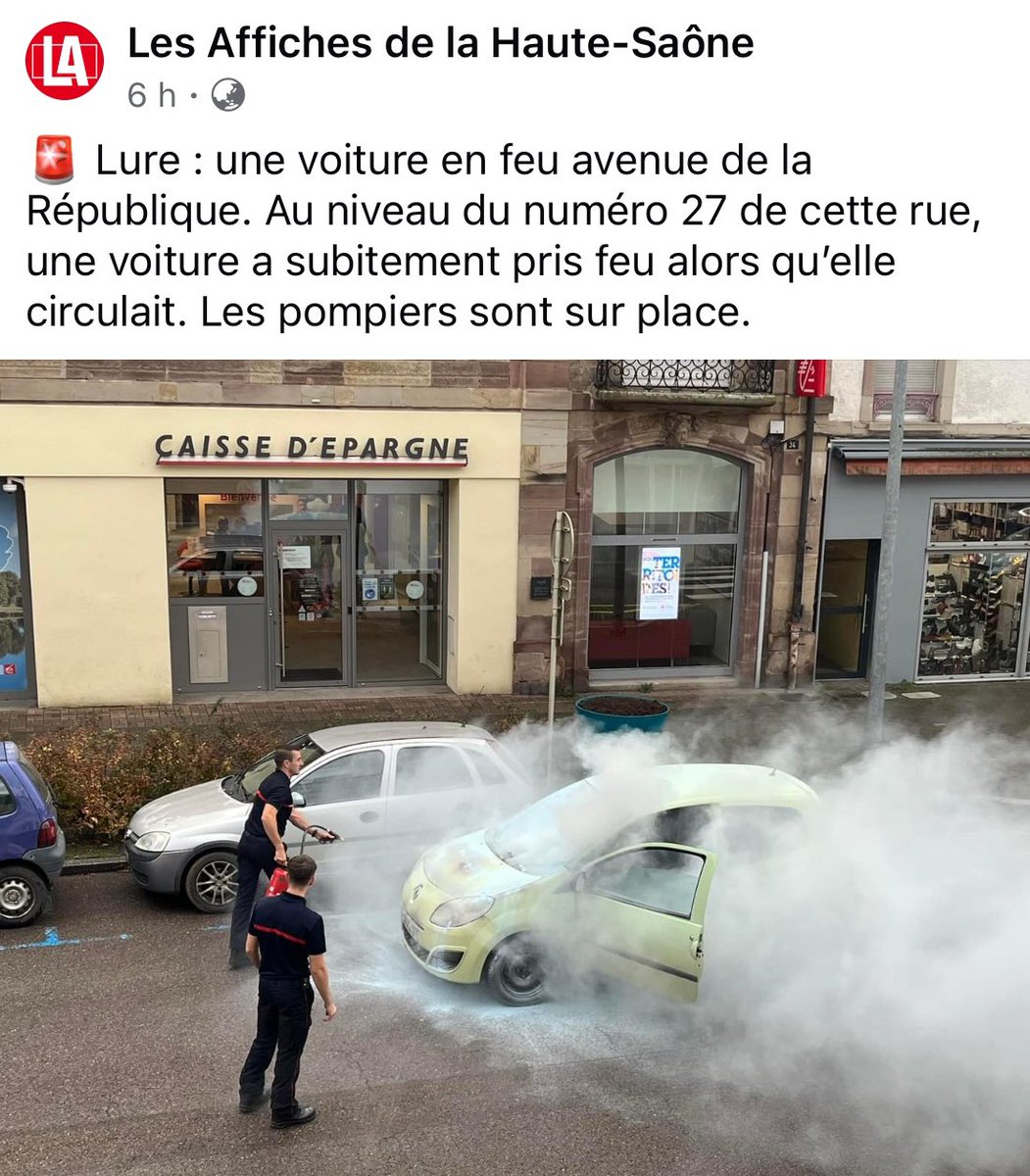 « Une voiture thermique Renault a pris feu, et a bloqué la circulation en plein centre-ville »