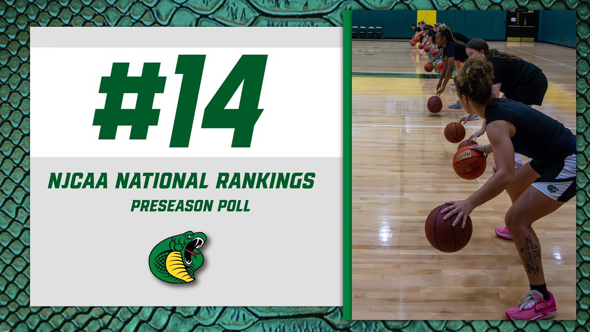 Your Cobras are #14 in the NJCAA national rankings! 🐍