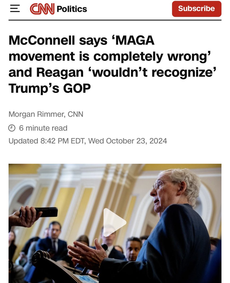 Mitch McConnell is part of the problem.

He supports funding foreign wars forever. He joins with Democrats to block any serious reforms that the Republicans in the House pass.

Mitch McConnell needs to just retire so we can move on and get a real MAGA Senator from Kentucky.