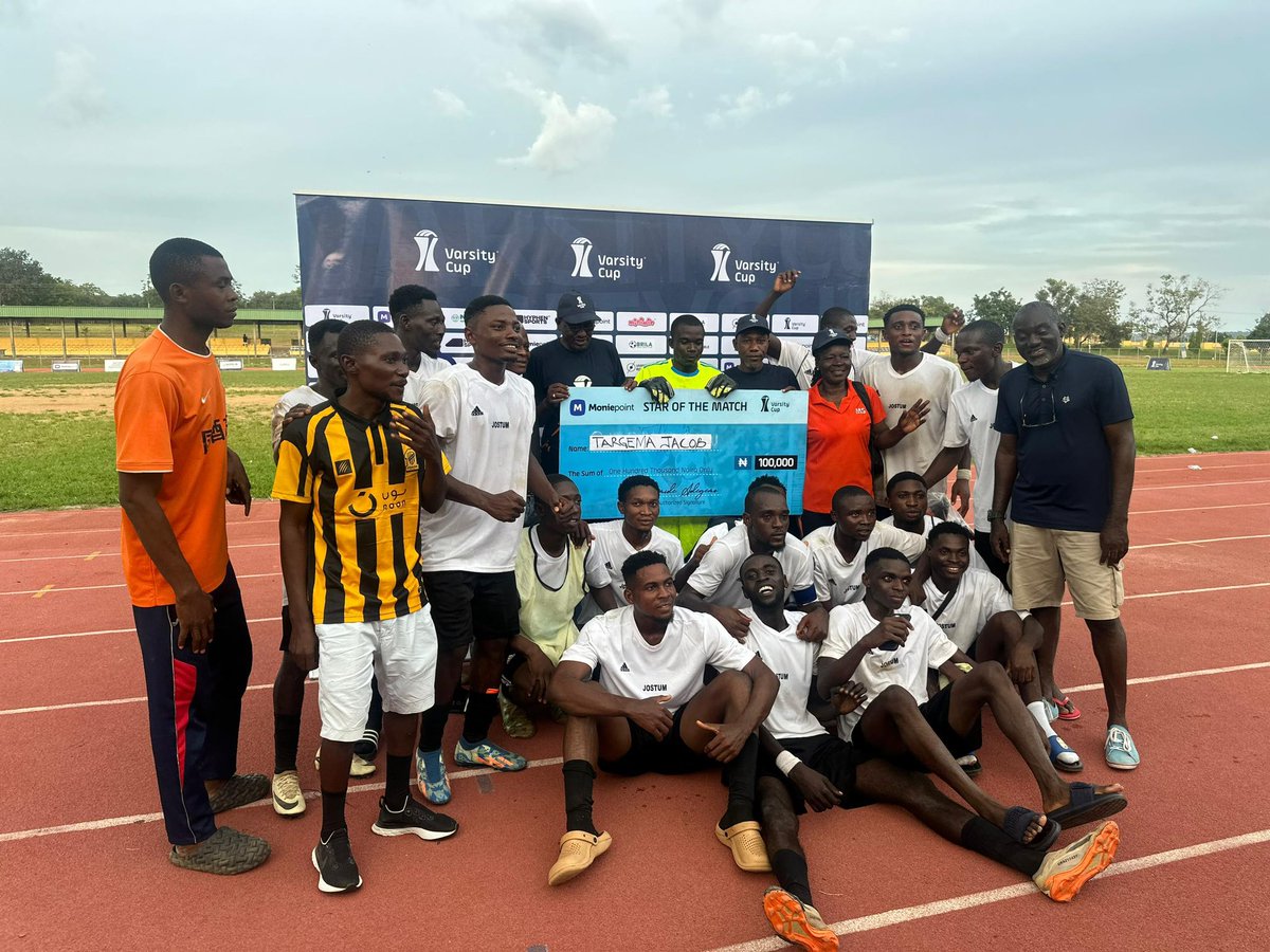 VarsityCupNG's tweet photo. Double the action, double the stars! 🌟
Congrats to Lateef Muritala from UNILORIN and Tergema Jacob from JOSTUM for their outstanding performances today.
Both took home the Star of the Match award ! 🙌⚽
#VarsityCup #StarOfTheMatch https://t.co/9LNiqrQaQM