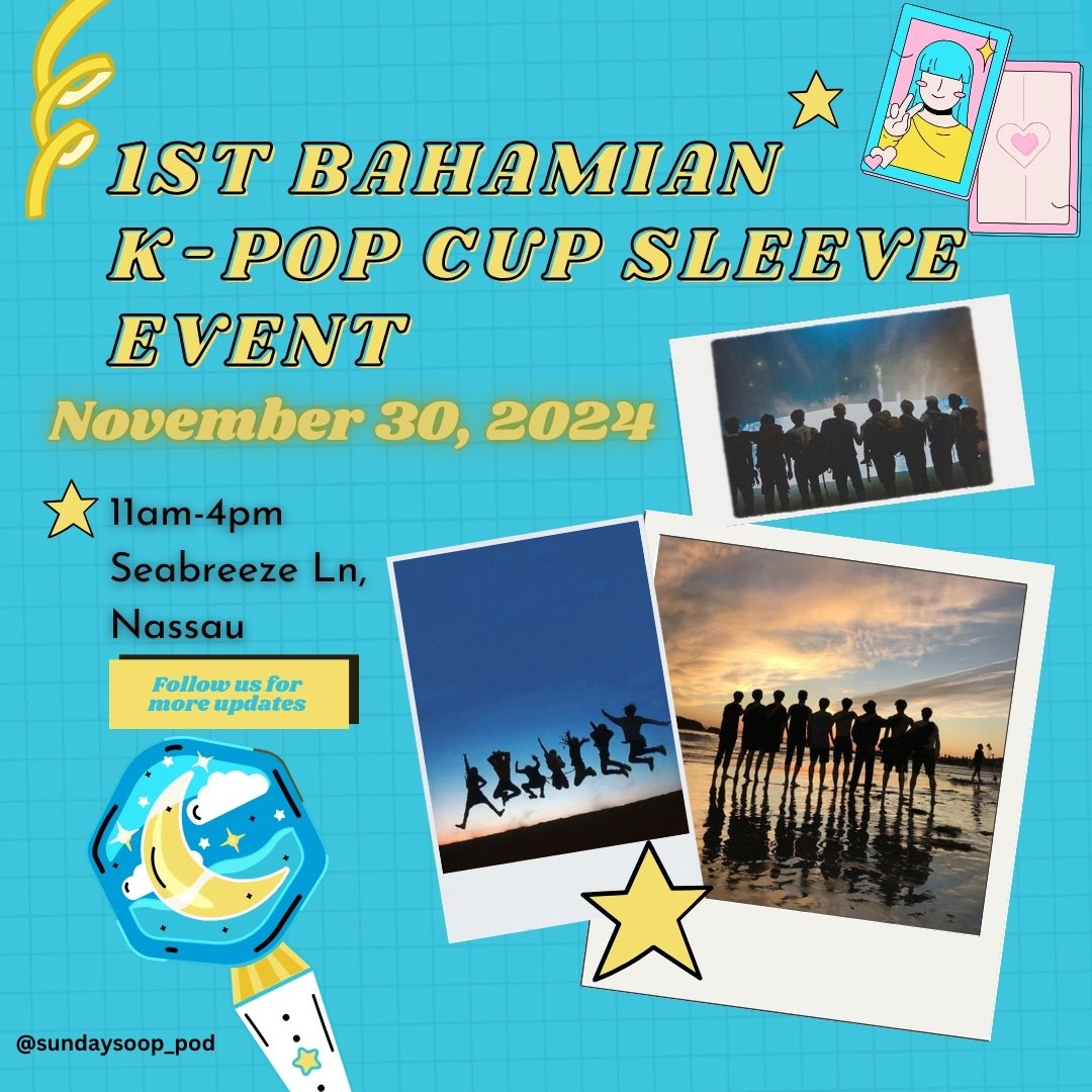 sundaysoop_pod's tweet image. Mark your calendars, Nassau! 
🫶
The first Bahamian cup sleeve event, including RDP and more, is happening November 30! You don&apos;t want to miss it. Can you guess which artists will be represented? Follow us because we will be continuing to share updates leading up to the event.