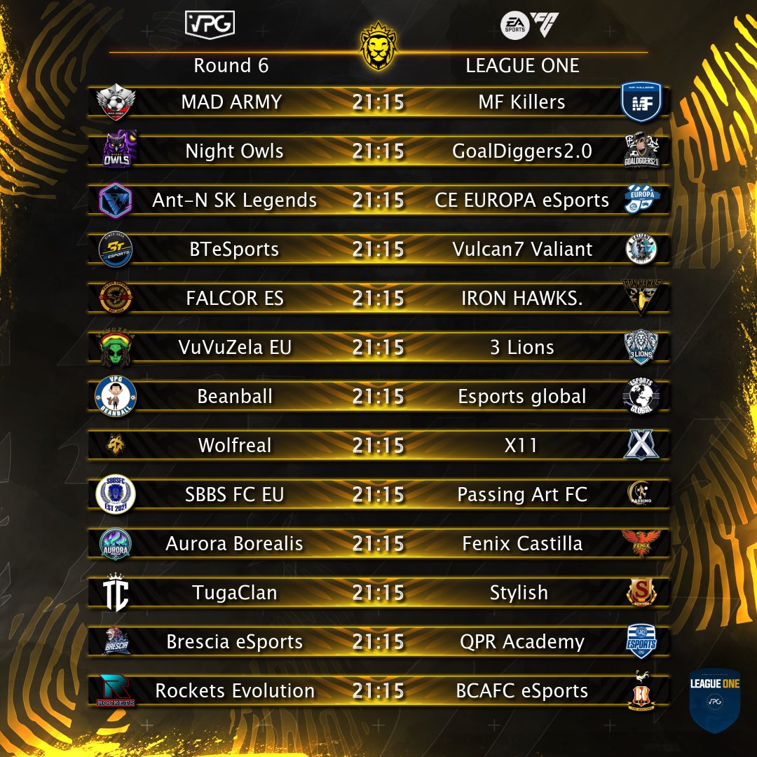 AARONAFC (@aaronafcesg) on Twitter photo And we are back for another night in <a href="/OfficialVPG/">Virtual Pro Gaming</a> ⚽️
Going live on <a href="/Twitch/">Twitch</a> from 8pm for 3 league games 📺
Teamsheet. stream link and fixtures below 👇
<a href="/VPGUK/">VPG United Kingdom</a>
twitch.tv/esportsglobal
#esportsglobal #esggaming #esg #vpg #esports #eafc25 #proclubs And we are back for another night in <a href="/OfficialVPG/">Virtual Pro Gaming</a> ⚽️
Going live on <a href="/Twitch/">Twitch</a> from 8pm for 3 league games 📺
Teamsheet. stream link and fixtures below 👇
<a href="/VPGUK/">VPG United Kingdom</a>
twitch.tv/esportsglobal
#esportsglobal #esggaming #esg #vpg #esports #eafc25 #proclubs