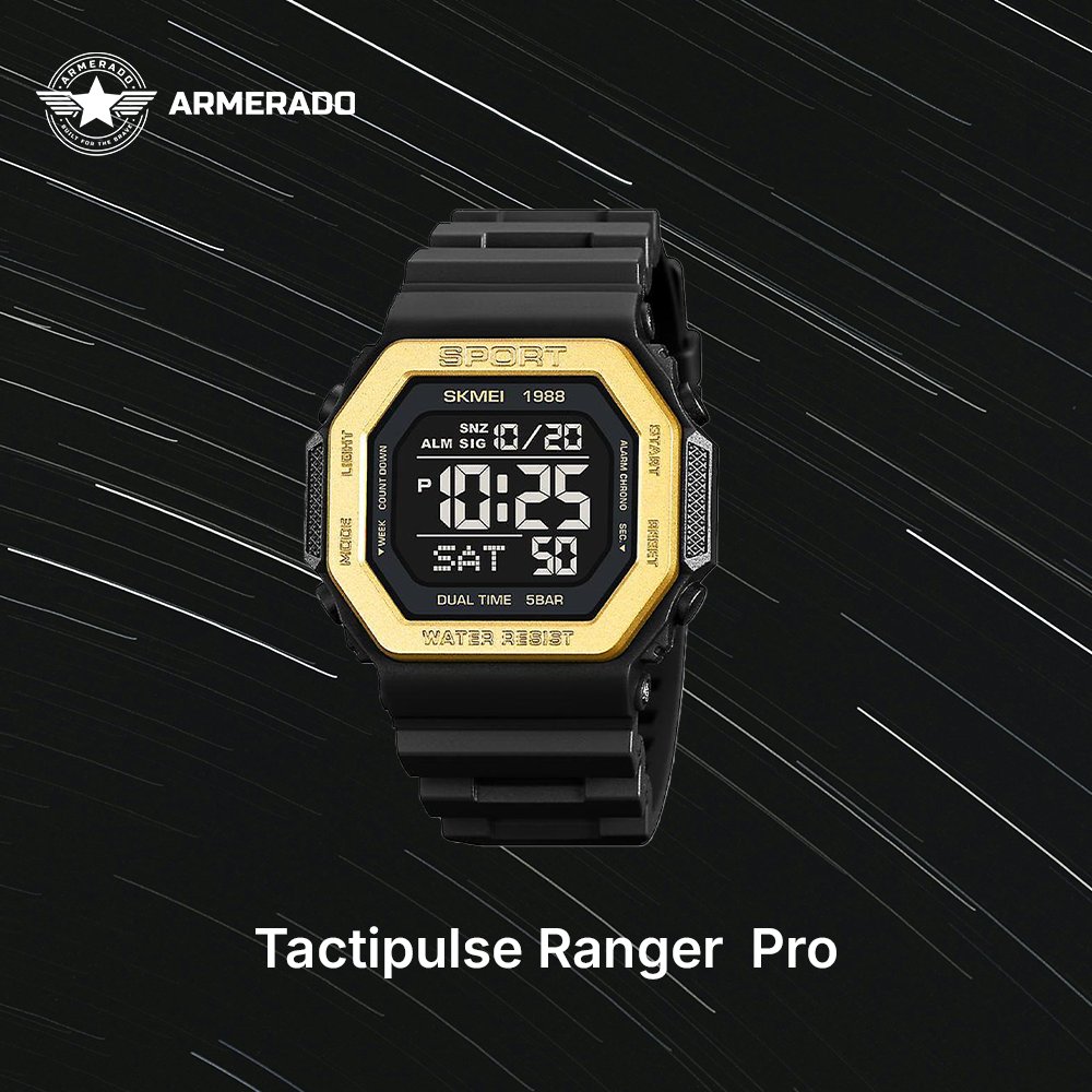 Armerado_offl's tweet photo. Stay on time and in style with the Tactipulse Ranger Pro by Armerado.
Discover the Tactipulse Ranger Pro today and elevate your timekeeping.
#TactipulseRangerPro #Armerado #DigitalWatch #AdventureReady
#Timekeeping #DurableDesign #WatchStyle #OutdoorGear #PrecisionTime https://t.co/7k3jOUuOso