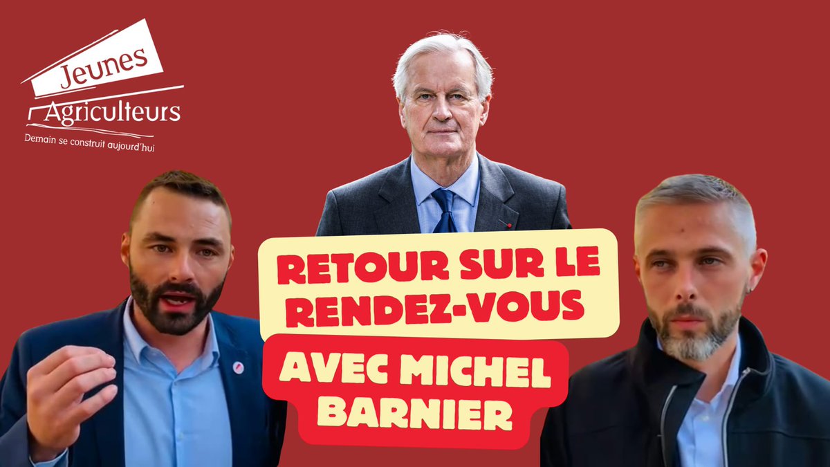 Jeunes Agriculteurs (@jeunesagri) on Twitter photo 🚜😡📽️ <a href="/HorelPierrick/">Pierrick Horel</a> et <a href="/QGuillous/">Quentin Le Guillous</a> reviennent sur le rdv avec <a href="/MichelBarnier/">Michel Barnier</a> <a href="/AnnieGenevard/">Annie Genevard</a> :
❌➡️Ce rdv n’est pas le dernier. Nous ne bougerons pas sur un point, par la force de notre réseau : l’agriculture ne sera pas une variable d’ajustement !!
👇👇
youtu.be/1ThCFgqnnCo?si… 🚜😡📽️ <a href="/HorelPierrick/">Pierrick Horel</a> et <a href="/QGuillous/">Quentin Le Guillous</a> reviennent sur le rdv avec <a href="/MichelBarnier/">Michel Barnier</a> <a href="/AnnieGenevard/">Annie Genevard</a> :
❌➡️Ce rdv n’est pas le dernier. Nous ne bougerons pas sur un point, par la force de notre réseau : l’agriculture ne sera pas une variable d’ajustement !!
👇👇
youtu.be/1ThCFgqnnCo?si…