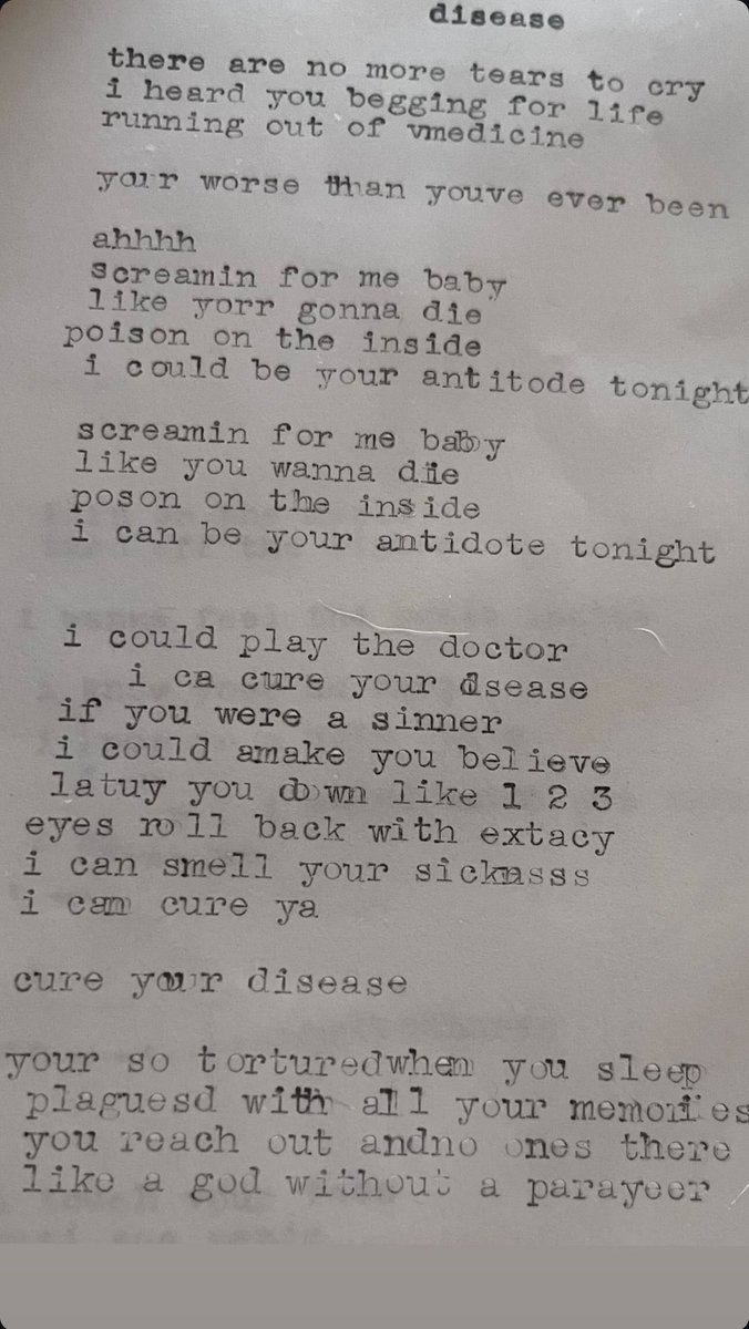teamgagath's tweet photo. เนื้อเพลง “DISEASE” ซิงเกิลแรกจาก LG7
ท่องไว้เตรียมร้องตาม 11 โมงเช้านี้ 🤩

Pre-Save ล่วงหน้าได้ที่ https://t.co/Rfp9tzJ4Bt

📍ติดตาม #LadyGagaThailand ได้ที่ https://t.co/I9W3fGXjaT

#LadyGaga #Disease #เลดี้กาก้า #LadyGagaTH #TeamGagaTH #LG7 https://t.co/nlz91n8X37