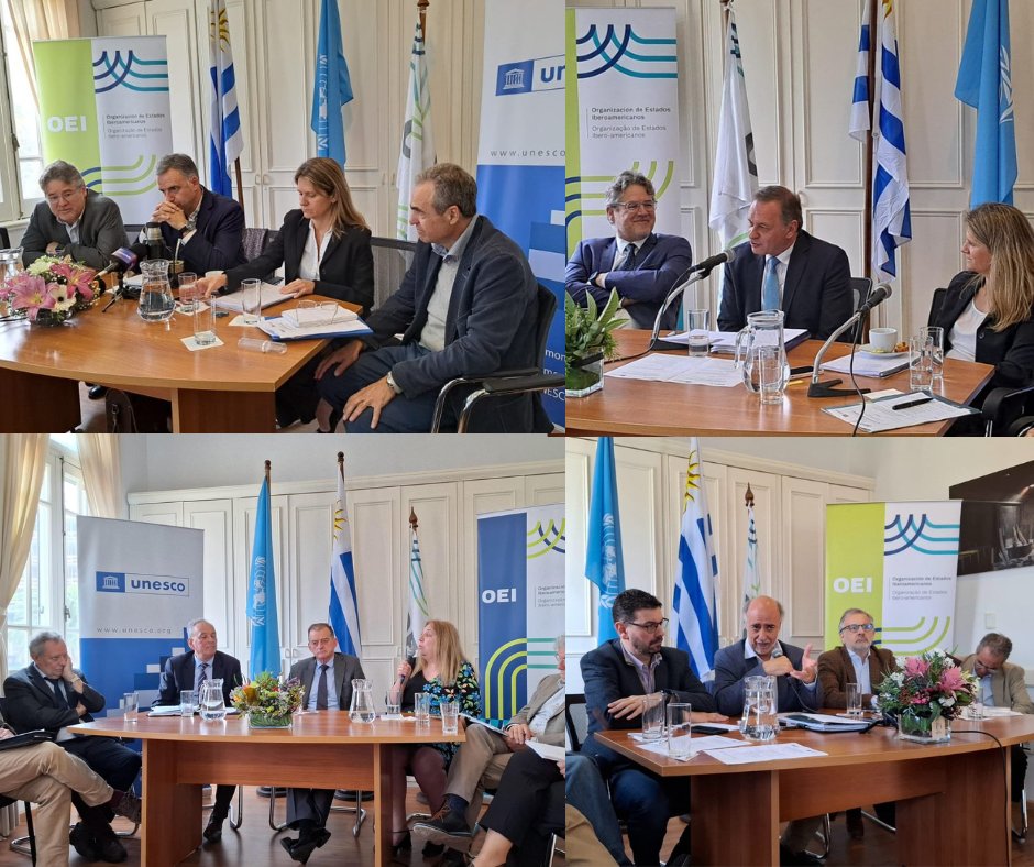 ✨ Culminamos el ciclo de diálogos organizados por UNESCO y OEI con los candidatos presidenciales de Uruguay 🇺🇾 Álvaro Delgado, Guido Manini Ríos, Pablo Mieres y Yamandú Orsi. Estos encuentros, en formato de desayunos de trabajo, tuvieron como objetivo promover un diálogo
