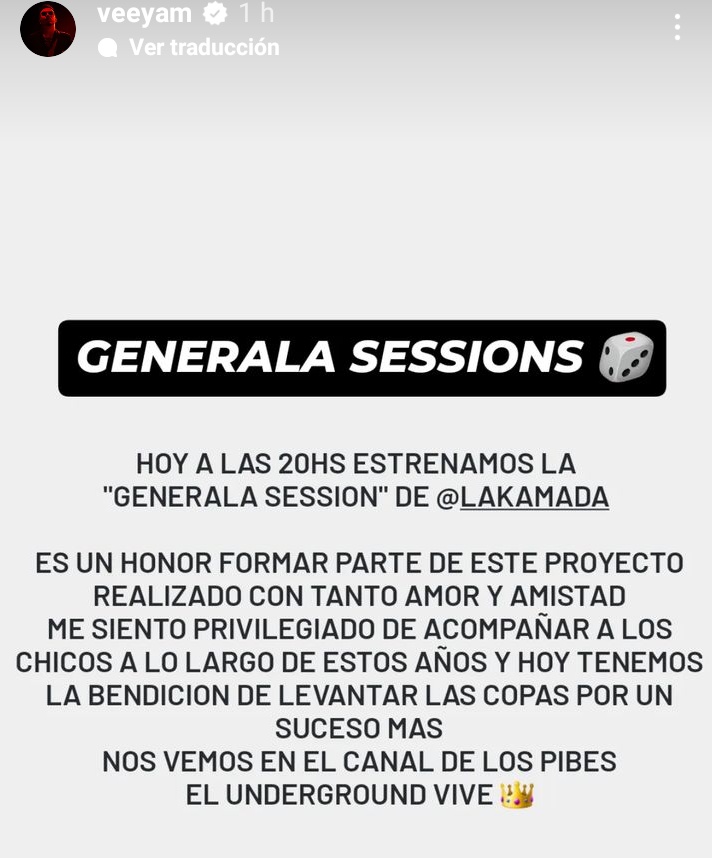 RapArgentinooo's tweet image. 📷Historia de Veeyam