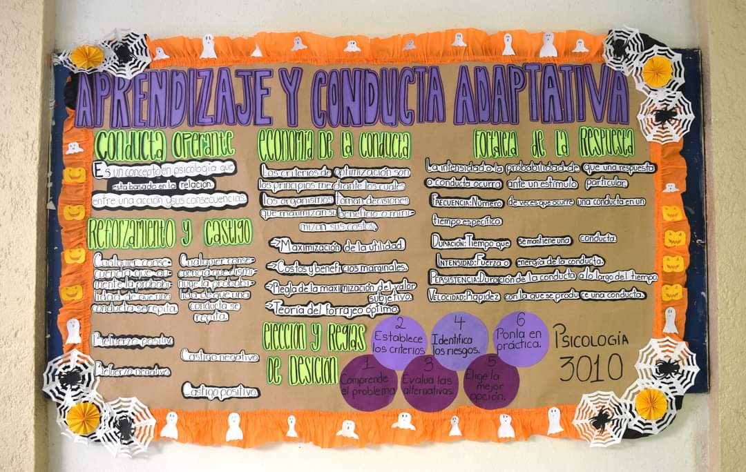 #VidaUniversitaria | Con el tema #CondicionamientoOperante, alumnos de #PsicologíaUNAM tercer semestre realizaron un periódico mural que corresponde a la asignatura "Aprendizaje y conducta adaptativa" que imparte la docente Paola Chala Contreras.