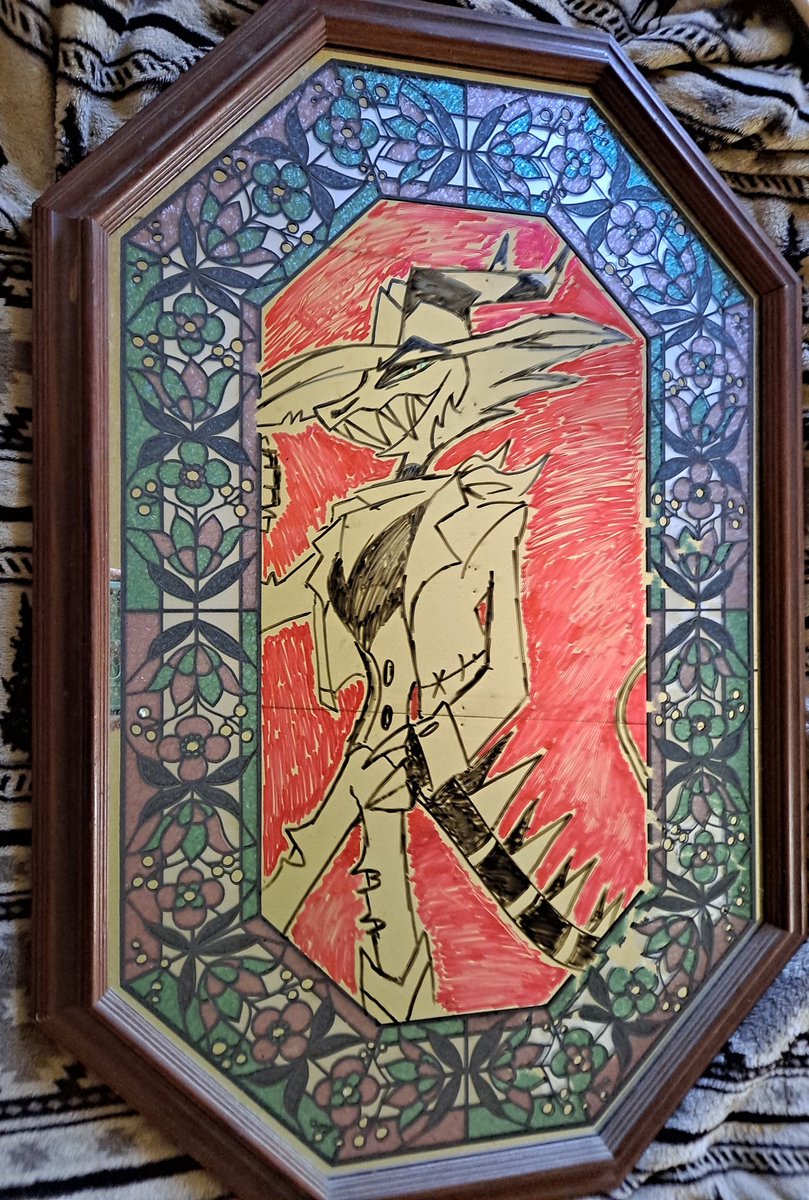 RedNeckTrash66's tweet photo. When you're bored, have a mirror, and expo markers-
I also had minimal lighting while drawing this, surprised it didn't turn out too bad qwq
So enjoy my little sketch of Striker uwu

#HelluvaBossStriker #Striker #HelluvaBossFanart #HelluvaBoss #HazbinHotel #HazbinHotelFanart https://t.co/SfdJmeJ2KD