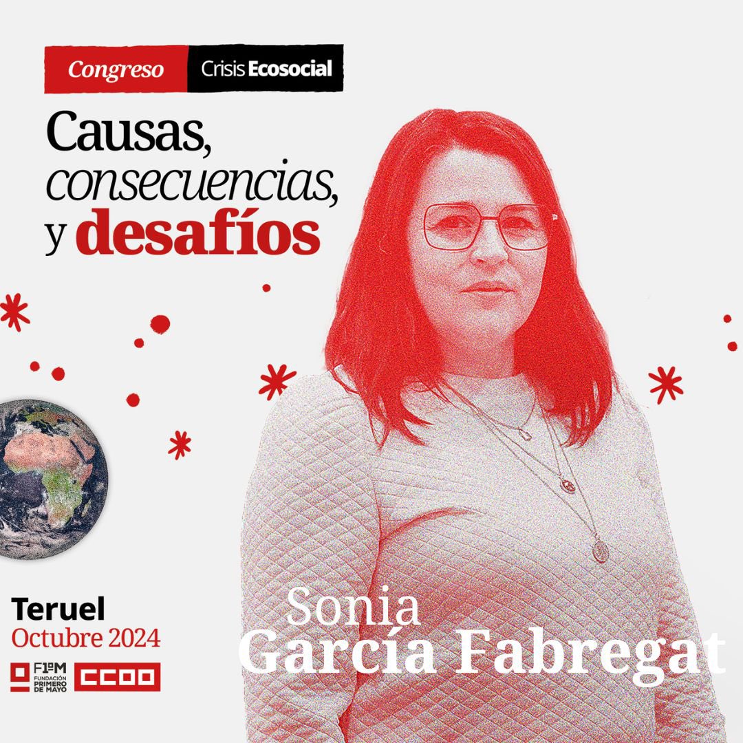 fundacion1mayo's tweet photo. #Moderadores #Congreso “Crisis Ecosocial. Causas, consecuencias y desafíos”
🗣️ Sonia García Fabregat
🟥Secretaria de Igualdad y Política Social de @CCOOAragon
Organizan: #Fundacion1Mayo de @CCOO
➕Info e ✍ inscripciones:
https://t.co/fw9VHkq7jk
#crisisecosocialf1m #crisisclimática #españavaciada #congreso #teruel