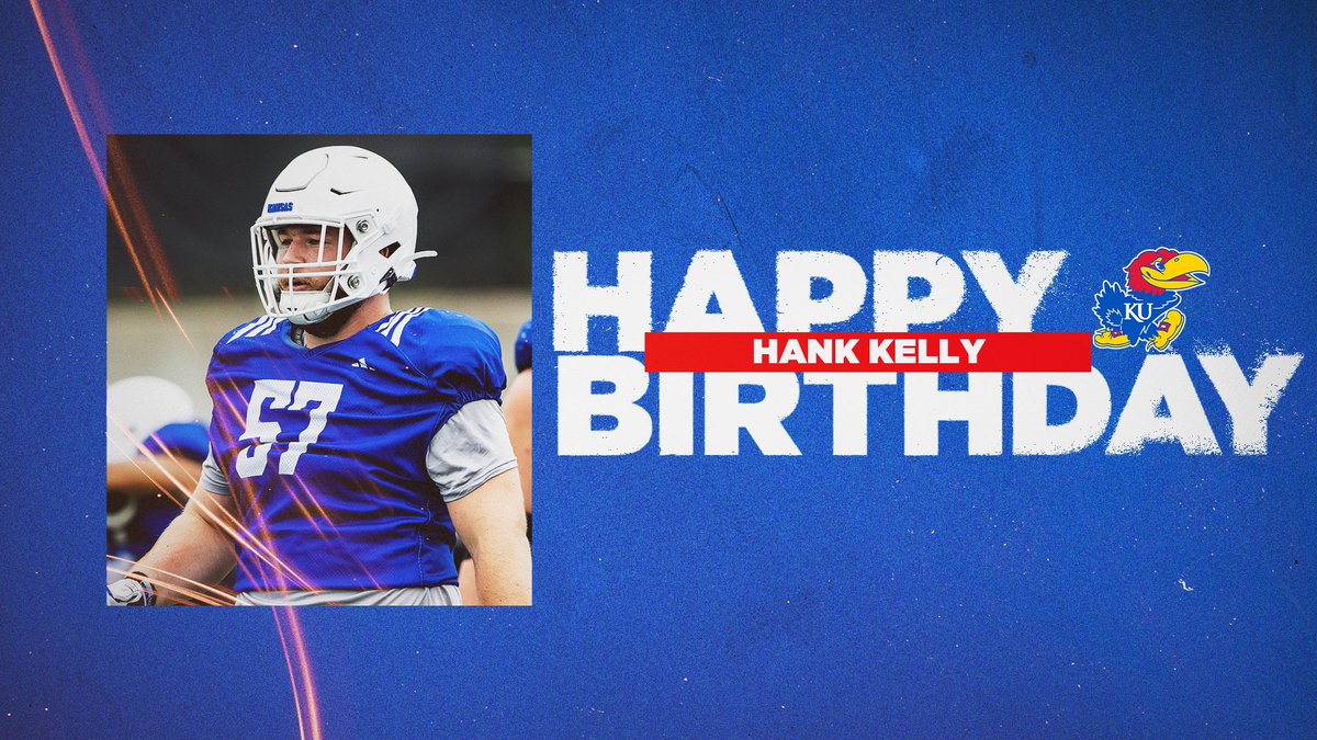 Lance Leipold (@coachleipold) on Twitter photo Let’s all wish our Jayhawk Family member <a href="/HankKelly6/">Hank Kelly</a> a very Happy Birthday! Hank, enjoy your special day!
#RockChalkBirthday Let’s all wish our Jayhawk Family member <a href="/HankKelly6/">Hank Kelly</a> a very Happy Birthday! Hank, enjoy your special day!
#RockChalkBirthday