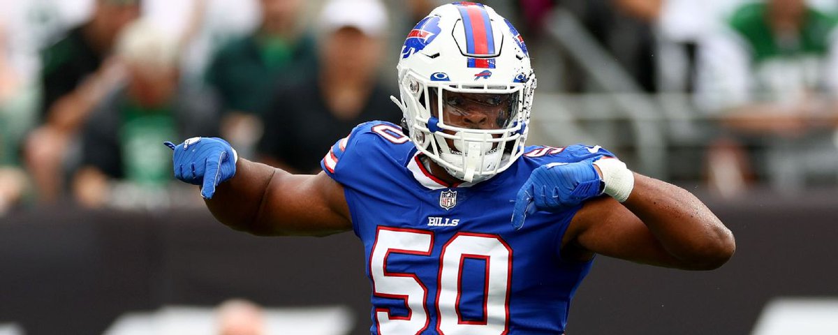 bills_data's tweet image. Greg Rousseau thru Week 7:

34 QB Pressures
3.5 Sacks
10 QB Hits
20 Hurries
1 Forced Fumble
15 Tackles
82.0 PFF Grade(11th)

#BillsMafia #GoBills