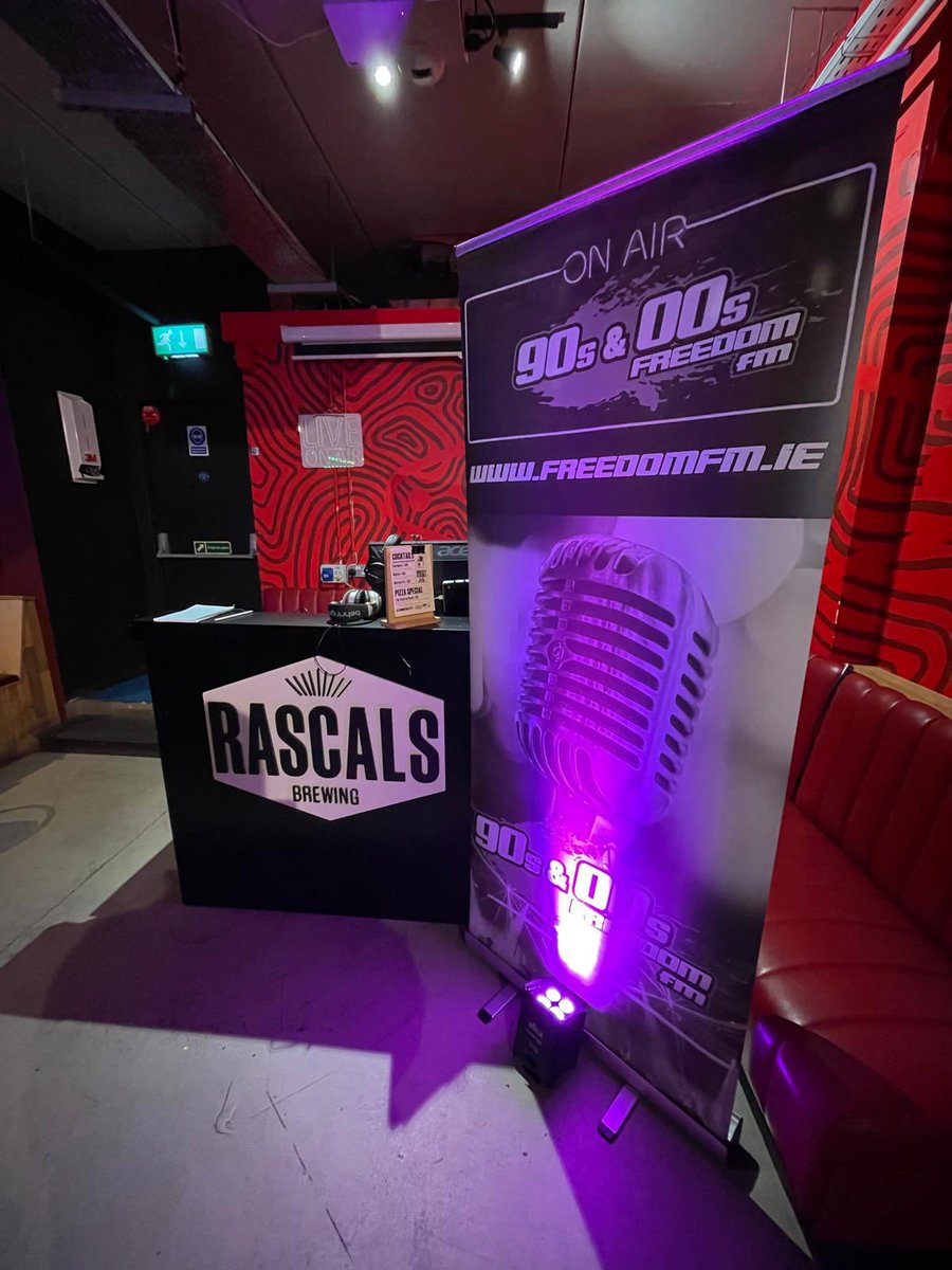FreedomFM (@freedomfmonline) on Twitter photo The stage is set <a href="/RascalsBrewing/">Rascals Brewing Company</a> in #Inchicore for our outside broadcast. Call down for some pizza and tunes, or tune in on FM across Ireland or on digital around the world from 7pm tonight (Thursday). #90s #00s The stage is set <a href="/RascalsBrewing/">Rascals Brewing Company</a> in #Inchicore for our outside broadcast. Call down for some pizza and tunes, or tune in on FM across Ireland or on digital around the world from 7pm tonight (Thursday). #90s #00s
