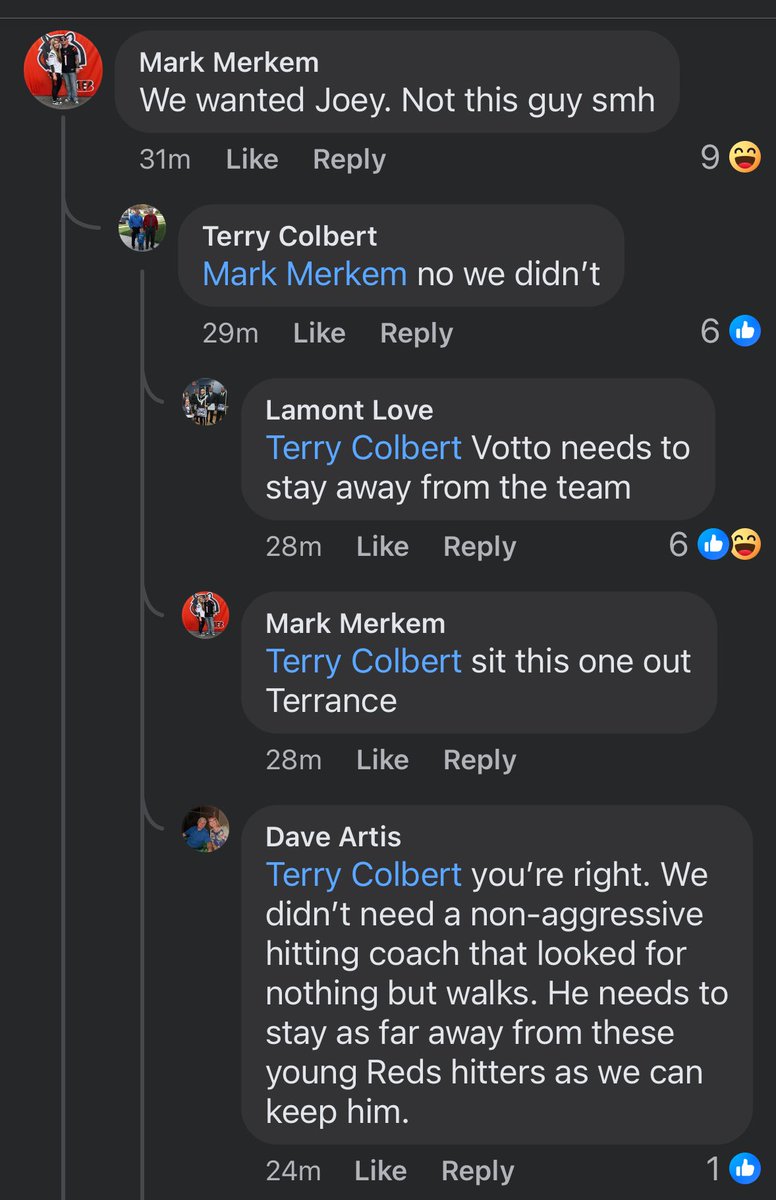 TodayInRedsFB's tweet photo. The Reds have a new hitting coach. https://t.co/yeuSWV30AX