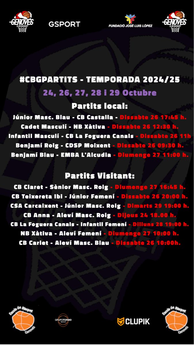 Club Bàsquet Genovés tweet media