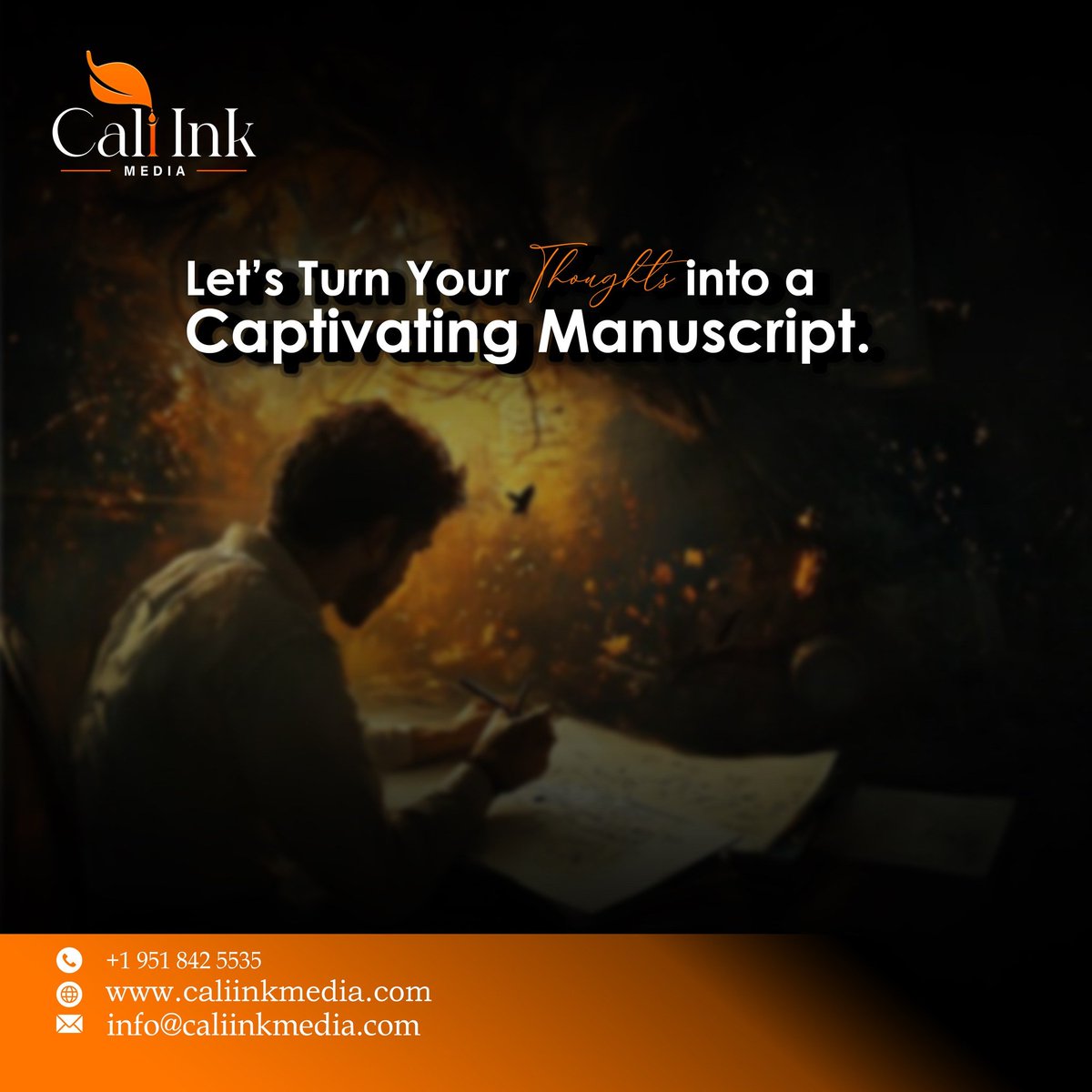 Every great book starts with an idea! 💡 At Cali Ink Media, we help authors turn ideas into captivating manuscripts, supporting you from start to finish. ✍️

Let’s bring your story to life! 📚

📞 +1 951 842 5535
🌐 caliinkmedia.com
#CaliInkMedia #PublishingJourney