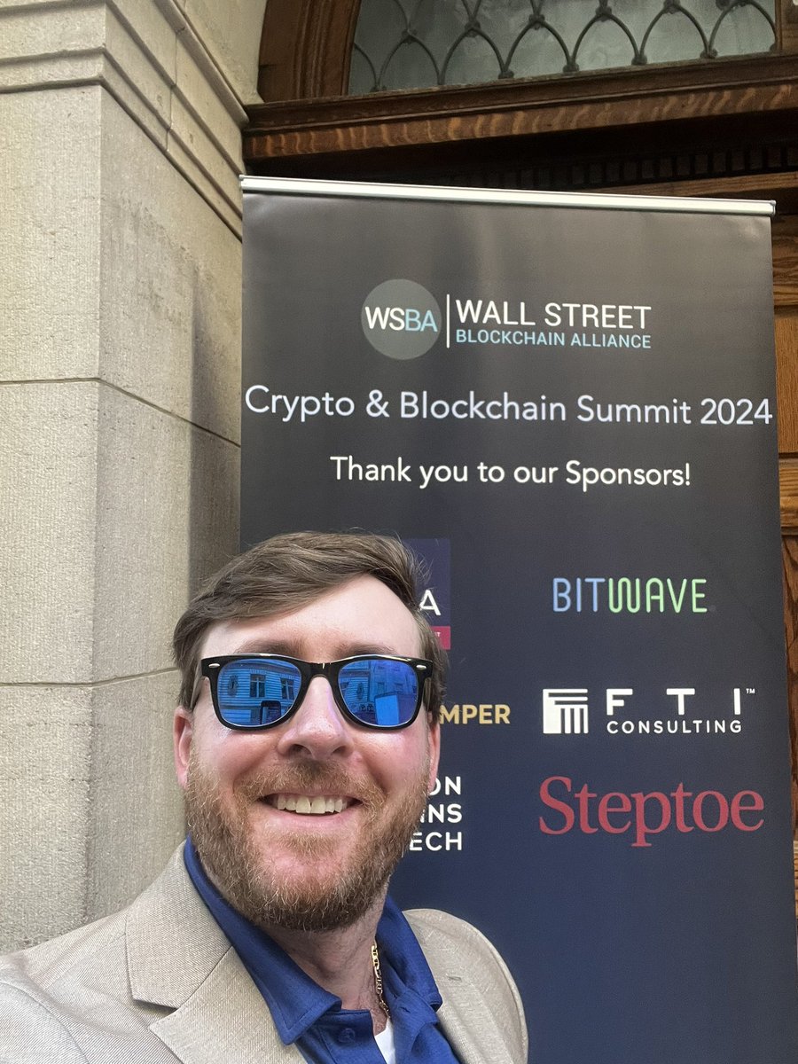 SeanSteinSmith's tweet image. Looking forward to a great afternoon at the #WSBA Crypto &amp;amp; Blockchain Summit 😎🤓 hosted by @ronqman @WallStreetBTC
