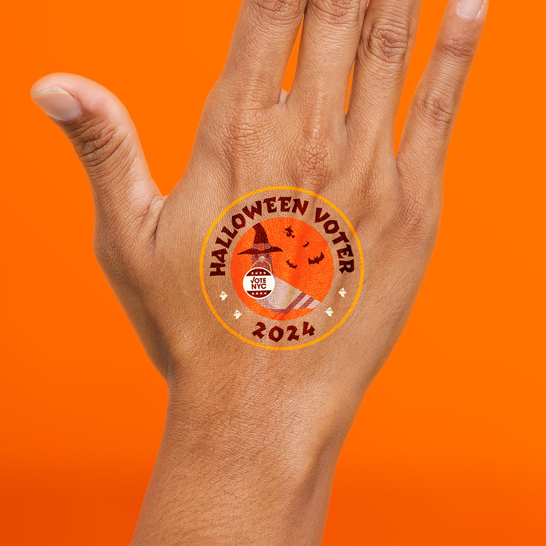 🎃 Worried you won’t get a Halloween Voter sticker? We’re also giving away Halloween tattoos at all poll sites tomorrow.