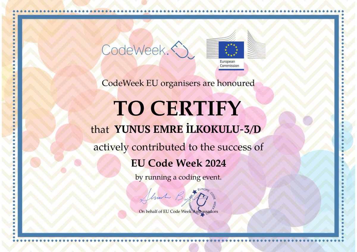 MemAtakum's tweet photo. 📍Atakum Yunus Emre İlkokulu Kodluyor…

🤖14-27 Ekim EUCodeweek kapsamında tüm kademelerimizde 
kodlama  yapıyoruz.

#mebyegitek, #EğitiminYüzyılı, #codeweek #codeweekturkiye https://t.co/DyJ4mVSIav