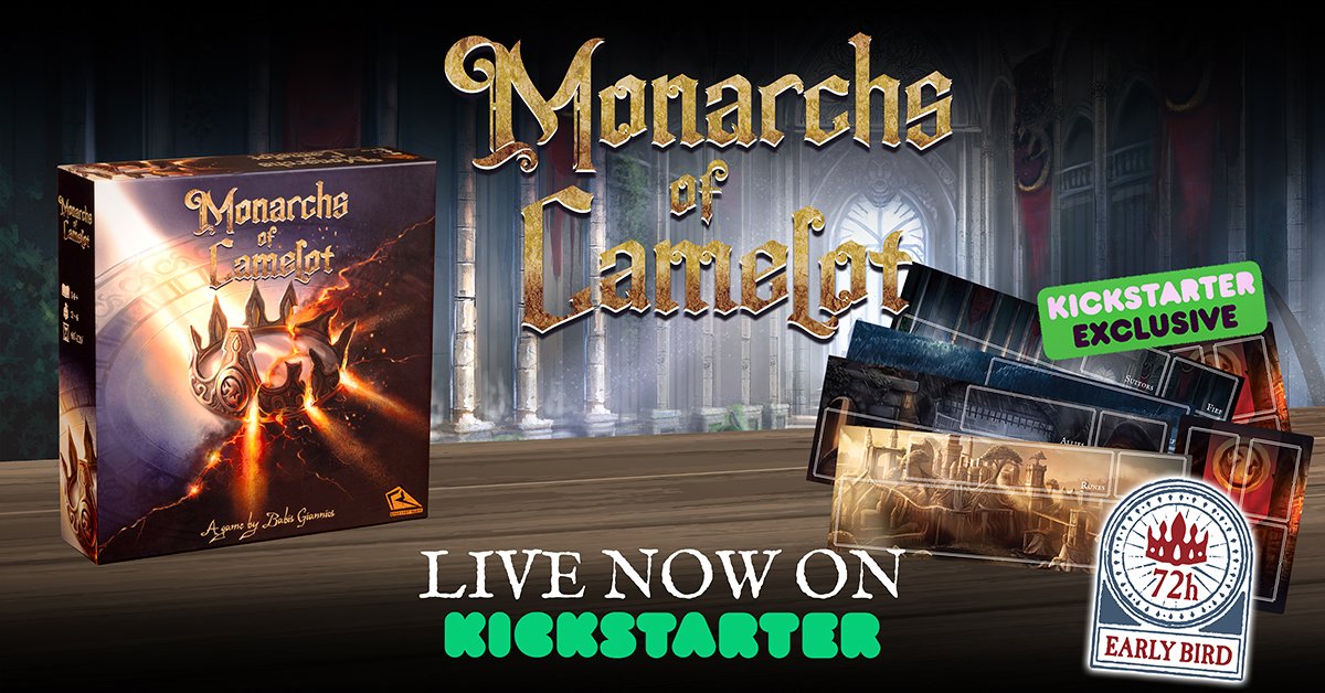 rhapsody_games's tweet photo. ๐ Weโre Funded! ๐
Thank you to everyone who backed us so far! 24 hours left to claim the Early Bird FREE Game Mats! Donโt miss your chance to get in earlyโletโs unlock those Stretch Goals!
https://t.co/aRHTpyrJix
#MonarchsOfCamelot #WeAreFunded #Kickstarter #BoardGames https://t.co/IfxlFEuW2a