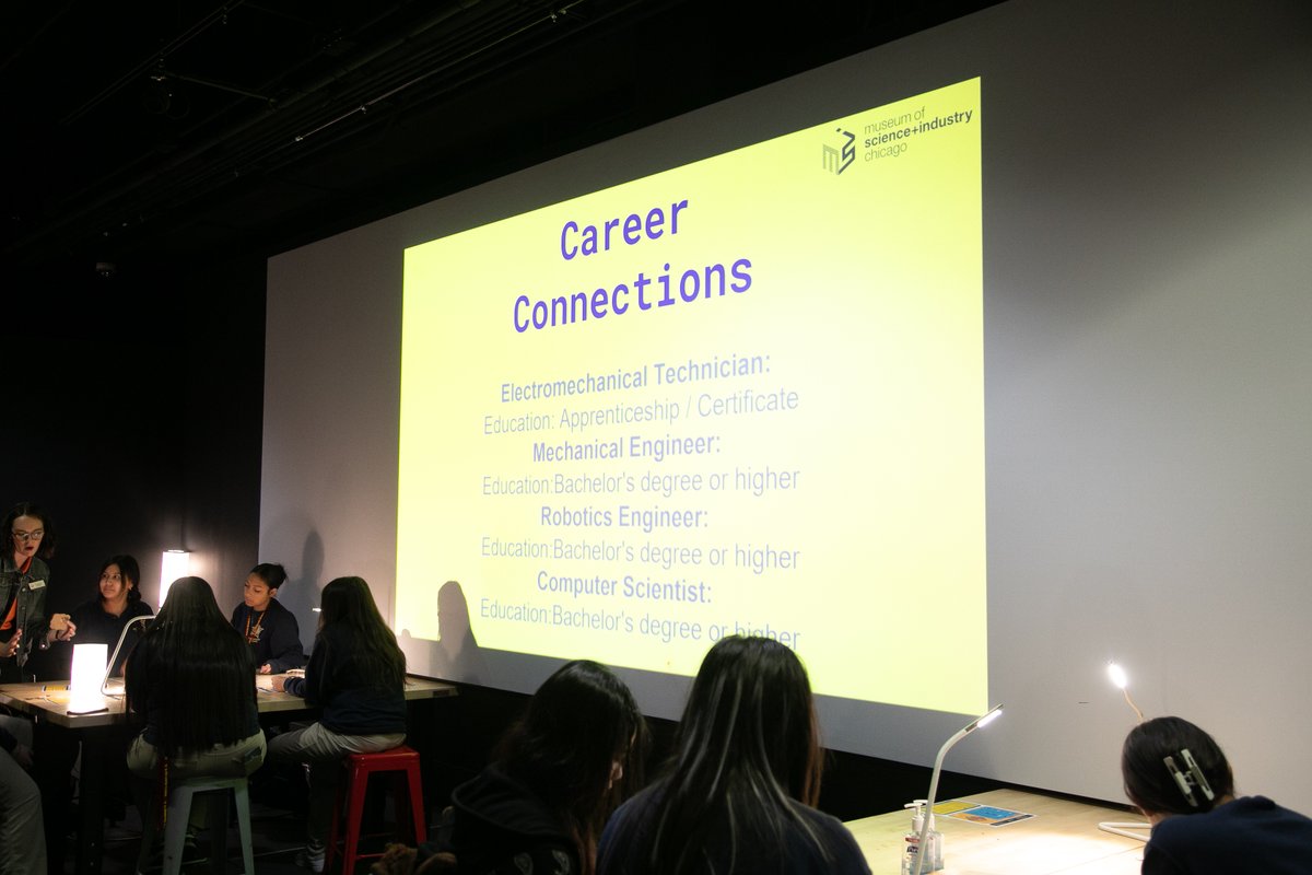 Who says the future of STEM isn’t powered by girl power? 🤖✨

Today, <a href="/ECCECPS/">Early College and Career Education (ECCE)</a> students from <a href="/CMABEagles/">Chicago Military Academy at Bronzeville STEM</a>, <a href="/CorlissSTEMHS/">Corliss Early College STEM High School</a>, <a href="/newEnglewoodST1/">Englewood STEM High School</a>,  <a href="/NorthGrandHS/">North-Grand High School</a>, <a href="/InfinitySTEMHS/">Infinity STEM HS</a>, and <a href="/SolorioHS/">Eric Solorio Academy</a> are at <a href="/msichicago/">Griffin Museum of Science and Industry</a>'s Innovation Studio, learning about the innovation process by building