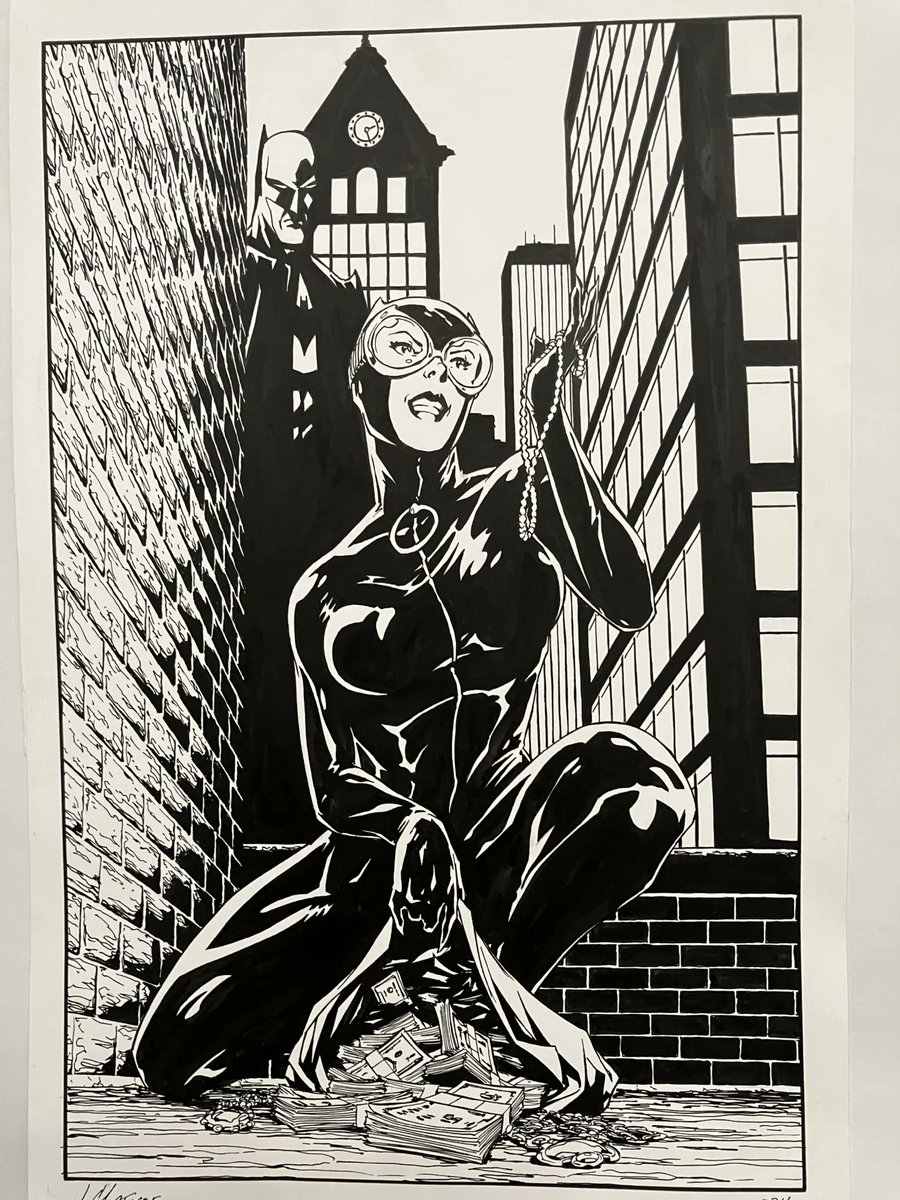 iamluke85's tweet photo. #catwoman artwork by #JimCalafiore https://t.co/K4YzvlNdsF