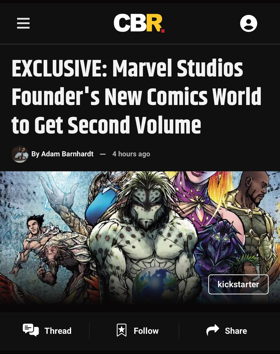 We're in the FINAL HOURS of our Ekos Volume 1 campaign and we're excited to announce
EKOS VOLUME 2, as reported by CBR this morning (who also said that Ekos is "killing it on Kickstarter")!

Pledge on Ekos Volume 1 at tinyurl.com/EkosVol1 before it ends at 6pm PT/ 9pm ET