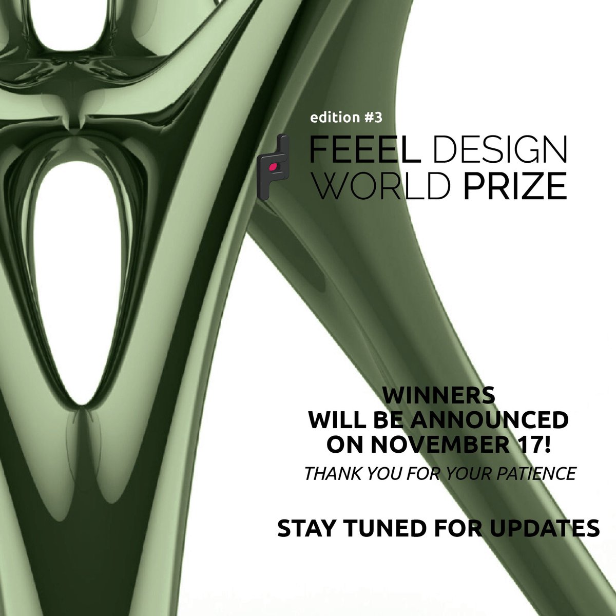 FeeelPrize's tweet photo. Thank you for partience.
#fdwp #feeel #feeeldesign #feeeldesignworldprize #designaward #artandcraft #artandcraftmovement #furnituredesign #designprize #designcompetition #designcontest #designcompetition #interiordesignaward #interiordesigncompetition https://t.co/HxHvPSPTvs