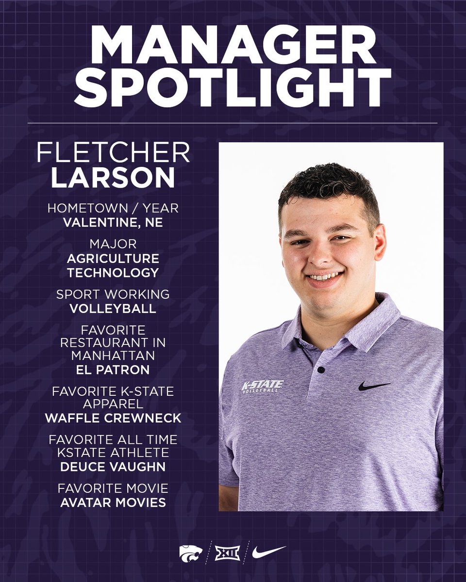 KStateSWAG's tweet photo. Shining light on another @KStateVB manager, Fletcher. Thank you for all you do for #KStateVB
@C_Vaughn22 https://t.co/Jml2uPfNAI