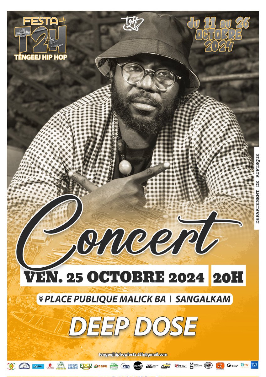 TengeejHiphop's tweet photo. TËNGEEL HIP HOP FESTIVAL #2

Rendez vous ce vendredi 25 Octobre a la Place publique Malick Ba de Sangalkam pour un show de fou 🔥🔥🔥
Entrée libre &amp; Gratuit ✅

Penser ensemble... Construire ensemble 💪🏾

#Festival #T2H #Departementderufisque #rapgalsen https://t.co/nY17gtpZ10