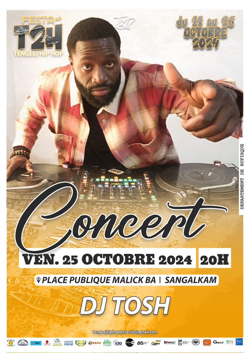 TengeejHiphop's tweet photo. TËNGEEL HIP HOP FESTIVAL #2

Rendez vous ce vendredi 25 Octobre a la Place publique Malick Ba de Sangalkam pour un show de fou 🔥🔥🔥
Entrée libre &amp; Gratuit ✅

Penser ensemble... Construire ensemble 💪🏾

#Festival #T2H #Departementderufisque #rapgalsen https://t.co/nY17gtpZ10
