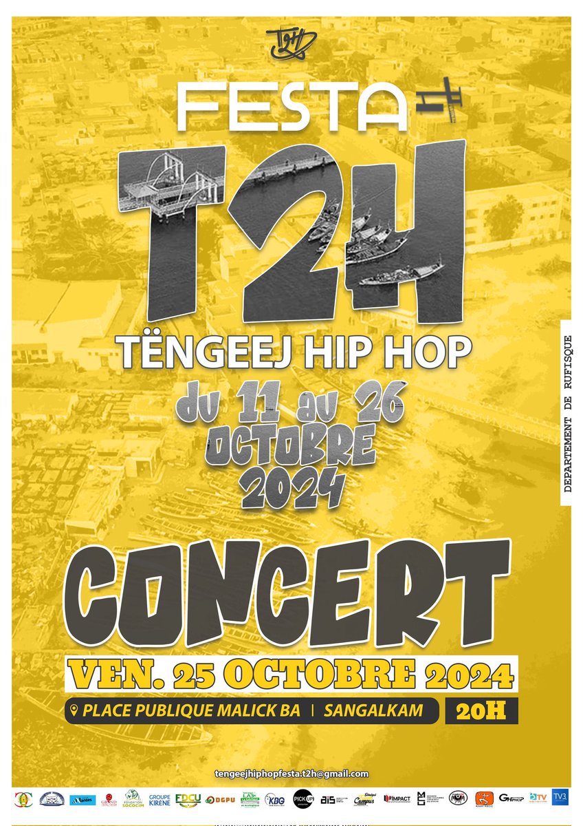 TengeejHiphop's tweet photo. TËNGEEL HIP HOP FESTIVAL #2

Rendez vous ce vendredi 25 Octobre a la Place publique Malick Ba de Sangalkam pour un show de fou 🔥🔥🔥
Entrée libre &amp; Gratuit ✅

Penser ensemble... Construire ensemble 💪🏾

#Festival #T2H #Departementderufisque #rapgalsen https://t.co/nY17gtpZ10