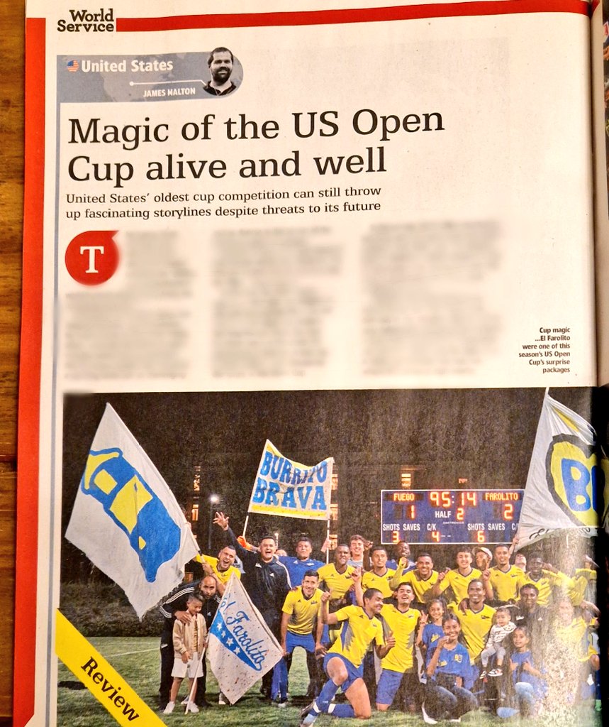 My 2024 US Open Cup review is in the November issue of World Soccer magazine. Out tomorrow (Friday).