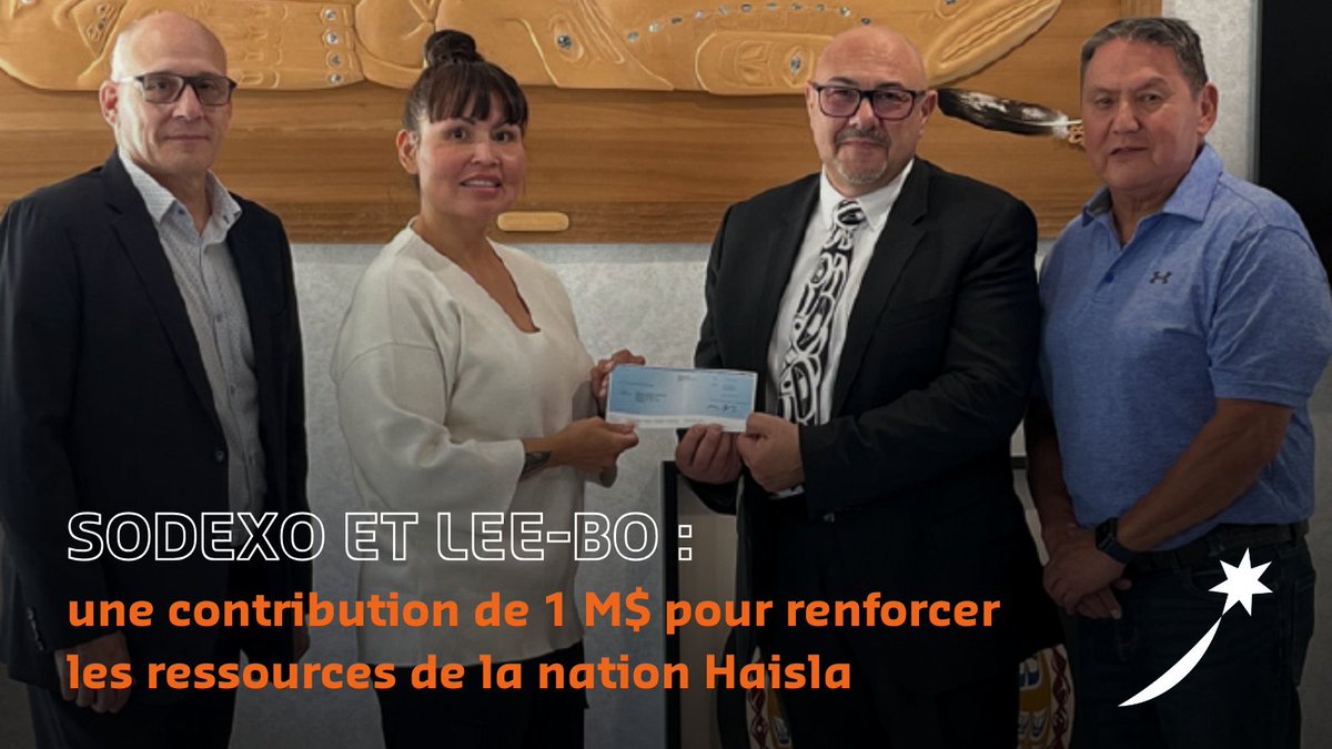 #SodexoCanada &amp; LEE-BO donated $1M to Haisla Nation Council to support their essential programs. 
-
#SodexoCanada et LEE-BO ont fait un don de 1 M$ au Conseil de la Nation Haisla pour soutenir ses programmes essentiels. 

bit.ly/4f8Vv0g