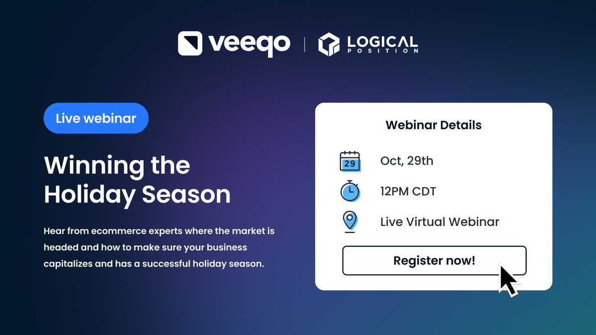 Join our LIVE webinar to learn last-minute strategies you can implement  to win this holiday season 🎁! Register Now:  logicalposition.zoom.us/webinar/regist…