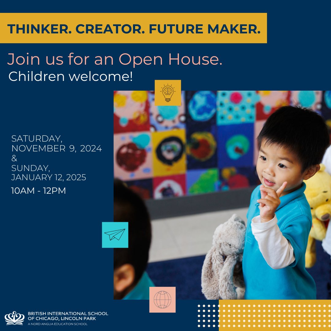 BISCLincolnPark's tweet image. Learn more about our diverse and dynamic international school for children 15 months - 11 years. Meet our staff and our parent community. Tour the campus. We can’t wait to meet you!
RSVP: nordangliaeducation.com/bisc-lincoln-p…
#NordAngliaEducation #openhouse
#chicagoschool @NAEducation