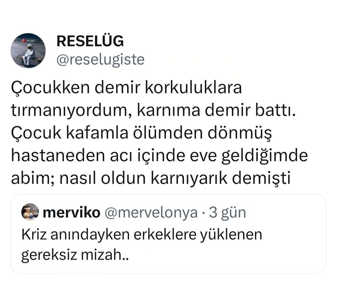 Kriz anında erkeklere yüklenen gereksiz mizah… HAJAGSJAJJAH ( FLOOD)