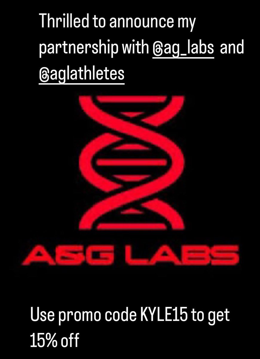 Now partnered with A&amp;G Labs. 
Use KYLE15 for 15%off your orders!

aglabs.org