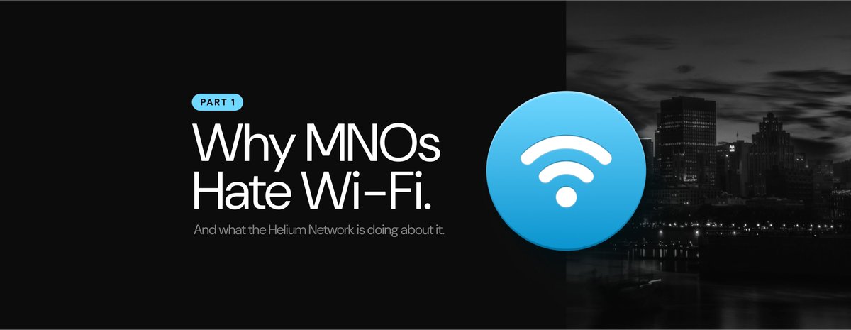 helium's tweet photo. Ever wondered why Mobile Network Operators (MNOs) resent Wi-Fi? 🧐 This blog on Helium by @paddenj, VP of Network Architecture, explains the underlying reasons and explores how the Helium Network is stepping in to solve these challenges. A must-read for anyone interested in the future of DePIN and wireless networks!

Read more: https://t.co/CvJ32TxQ3Y