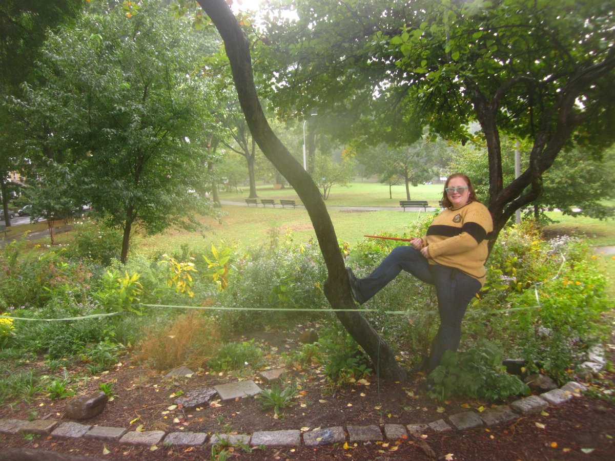 Organizer Julie as a Hufflepuff in her Herbology element at our #CosplayDay